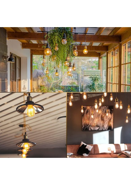 Vintage E27 Lamba Soketi, Edison Retro Sarkıt Lamba, Masif Seramik Adaptör, 4 Parça Pirinç Vintage Soket (Yurt Dışından) indirimleri