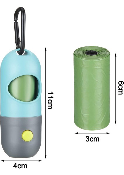 2 Parça Köpek Kakası Atık Torbası Tutucu Dağıtıcı, LED El Feneri ve 2 Rulo Köpek Kakası Atık Torbaları Su Geçirmez Köpek Atık Torbaları (Yurt Dışından) fiyatları