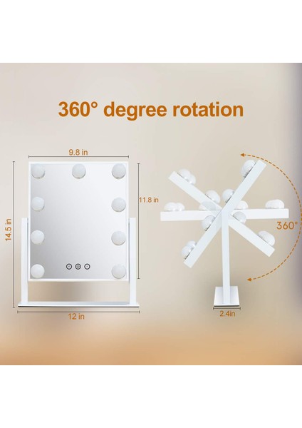 Masaüstü Makyaj Aynası LED Dolgu Işıklı Tuvalet Masası Aynası Masaüstü Ayna Güzellik Aynası Ampul ile (Şarj Edilebilir Versiyon) (Yurt Dışından) indirimleri