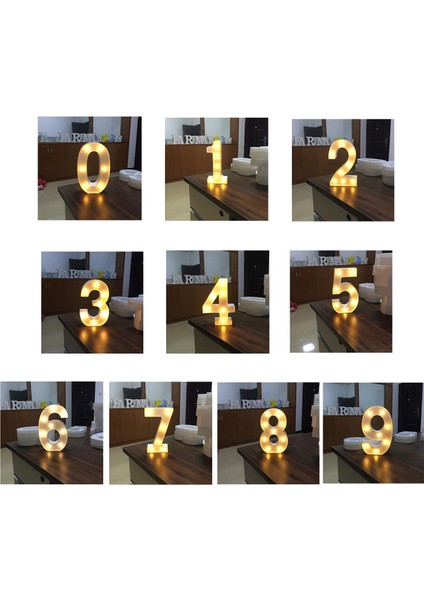 Light Up Dijital LED Numarası Işıkları, Iç Mekan Dekorasyon Işıkları Için Mektup Işıkları, Parti Düğün Ev Bar Dekorasyon Işıkları (Yurt Dışından) indirimleri