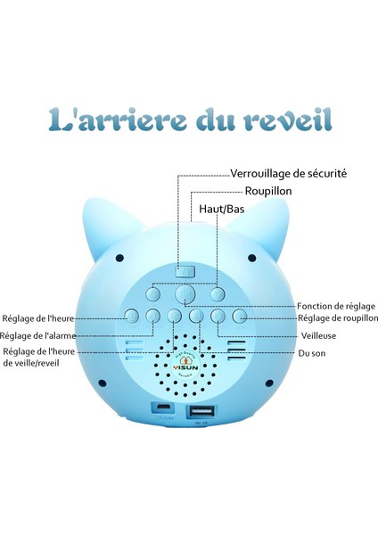 Gece Işıklı Çocuk Çalar Saat Lambası 5 Renk Parlaklık Ayarlanabilir Işık Hoparlörler Zaman Ayarlı Çalar Saatler Doğum Günü Partisi Noel Için Otomatik Sıcaklık Göstergesi (Yurt Dışından) fırsatları