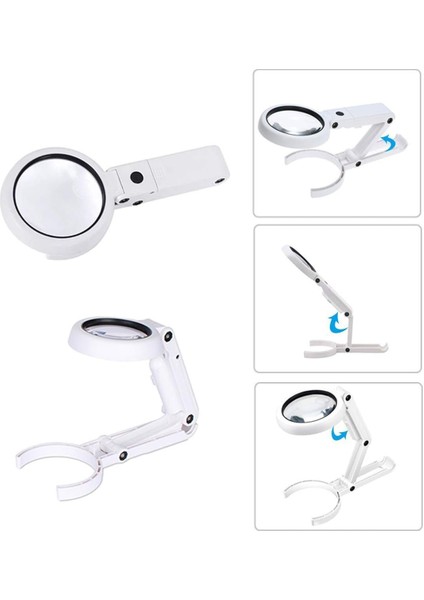 5x Işıklı Büyüteç - El Tipi Büyüteç, Okuma, Hobi, El Sanatları, Bilgisayar Onarımı ve Takı Için 8 Led'li Masaüstü Büyüteçler Siyah Büyüteç (Yurt Dışından) indirimleri