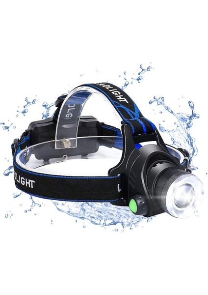 LED Far, USB Şarj Edilebilir Cob Tek Kafa Far, IP64 Su Geçirmez Yakınlaştırılabilir 3 Mod Koşu/balıkçılık/kamp Için 800 Lümen Dönebilen Far (2*18650 Dahil) (Yurt Dışından)