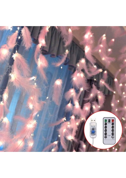 300 LED Pembe Tüyler Peri Dize Işıklar 8 Işık Modu ile Uzaktan Kumanda Romantik Duvar Perdesi Dekorasyon Düğün Doğum Günü Partisi Yatak Odası Kapalı Yatak Odası (Yurt Dışından)