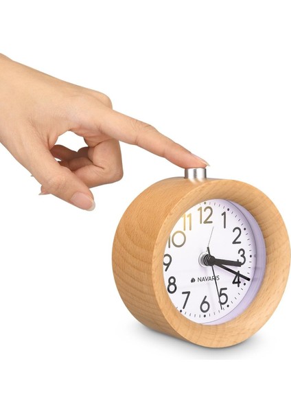Ertelemeli Ahşap Analog Çalar Saat - Kadranlı Alarm Işığıyla Retro Saat - Sessiz Geçmeyen Vintage Ahşap Masa Saati (Yurt Dışından) modelleri