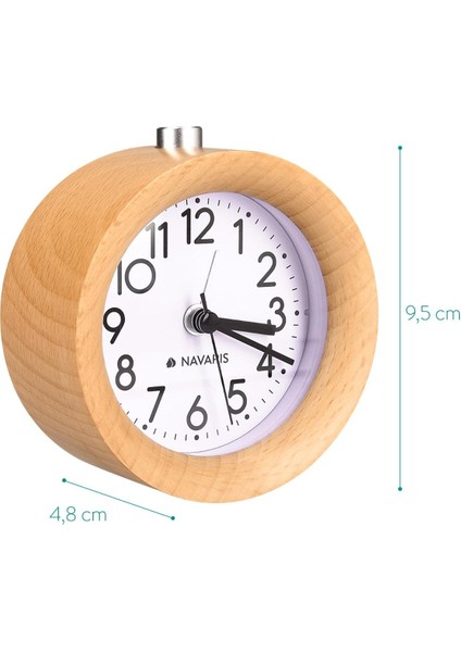 Ertelemeli Ahşap Analog Çalar Saat - Kadranlı Alarm Işığıyla Retro Saat - Sessiz Geçmeyen Vintage Ahşap Masa Saati (Yurt Dışından) fırsatları