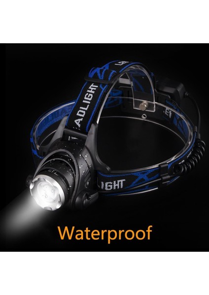 Güçlü LED Far Şarj Edilebilir Kafa Feneri Ayarlanabilir Far Lambası 3 Modlu LED Ön Işık, USB Kablosu ve 2 18650 Pil ile Balıkçılık Için Bisiklete Binme Yürüyüş Koşu Kamp (Yurt Dışından) modelleri