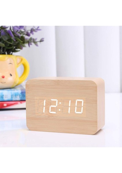 LED Dijital Çalar Saat Tarih Sıcaklık Göstergeli Küçük Büyükbaba Saati, 3 Ayarlanabilir Parlaklık, Ses Kontrolü, 2 Ekran Modu (Yurt Dışından) indirimleri