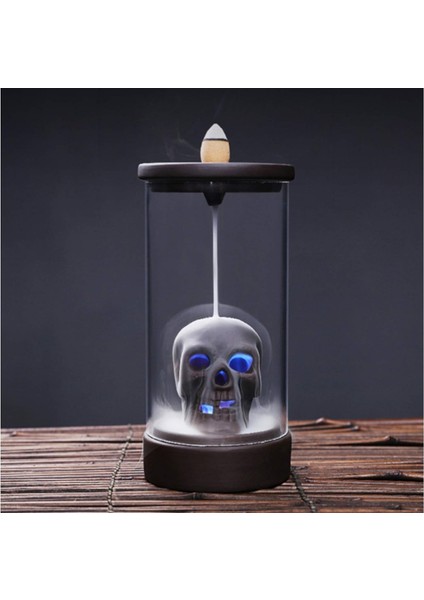 Geri Akış Tütsü Tutucu El Yapımı Seramik Tütsü Brülör, LED Işıkları ve Rüzgar Geçirmez Akrilik Kapak Ev Koku Dekor Aromaterapi Süsleme Için (Yurt Dışından) fiyatları