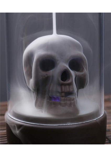 Geri Akış Tütsü Tutucu El Yapımı Seramik Tütsü Brülör, LED Işıkları ve Rüzgar Geçirmez Akrilik Kapak Ev Koku Dekor Aromaterapi Süsleme Için (Yurt Dışından) modelleri