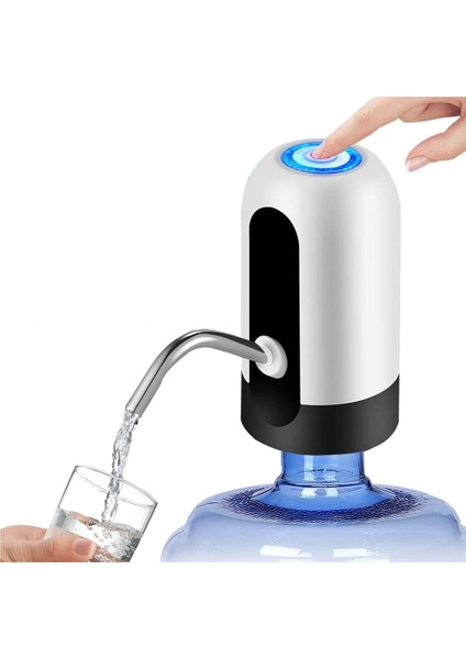 Su Şişesi Pompası, 5 Galon USB Şarjlı Otomatik Içme Suyu Pompası, Ofis, Kamp Için Evrensel 2-5 Galon Sürahi Taşınabilir Elektrikli Su Şişesi Dispenseri (Yurt Dışından)