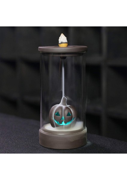 Geri Akış Tütsü Tutucu El Yapımı Seramik Tütsü Brülör, LED Işıkları ve Rüzgar Geçirmez Akrilik Kapak Ev Koku Dekor Aromaterapi Süsleme Için (Yurt Dışından) fiyatları