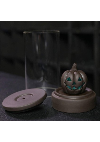 Geri Akış Tütsü Tutucu El Yapımı Seramik Tütsü Brülör, LED Işıkları ve Rüzgar Geçirmez Akrilik Kapak Ev Koku Dekor Aromaterapi Süsleme Için (Yurt Dışından) indirimleri