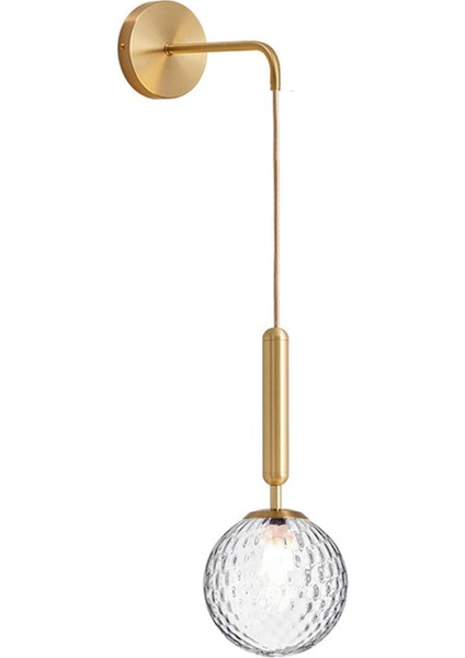 Modern E27 Asılı Cam Gölge Duvar Lambası, Yatak Odası Oturma Odası Koridor Için Iskandinav Minimalist Başucu Duvar Lambası (Yarı Saydam Pirinç) (Yurt Dışından) fiyatları