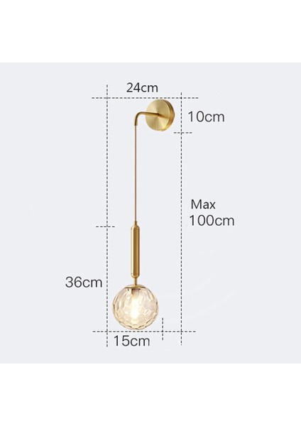 Modern E27 Asılı Cam Gölge Duvar Lambası, Yatak Odası Oturma Odası Koridor Için Iskandinav Minimalist Başucu Duvar Lambası (Yarı Saydam Pirinç) (Yurt Dışından) modelleri