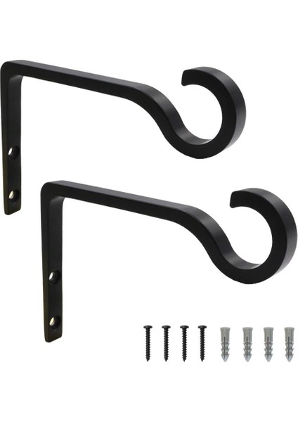 Metal Bitki Kanca Çoban Kancası Asılı Fenerler Için Dekoratif Duvar Askısı, Kuş Besleyici, Çiçek Sepeti, Kapalı Açık Dekor (Yurt Dışından)