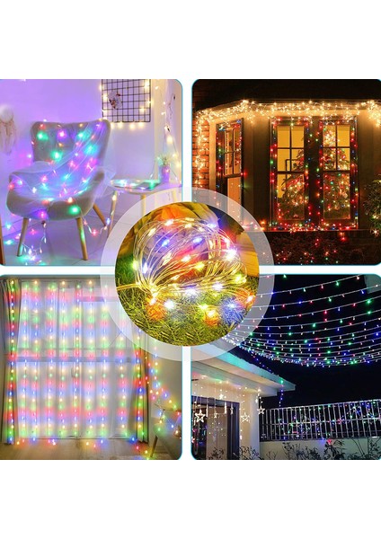 Perde Işıkları, 280 LED Renkli Işık Ipi Perdesi 3mx2.8m Suya Dayanıklı 8 Mod Iç ve Dış Mekan Noel Partisi Yatak Odası Dekorasyonu Için Çok Renkli Işık Ipi Çıkarılamaz (Yurt Dışından) fırsatları