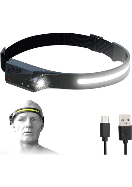 Çocuklar ve Yetişkinler Için Akıllı Vurgu Sensörlü QOO100 Şarj Edilebilir Projektörler Koşu/yürüyüş/kamp (Yurt Dışından)