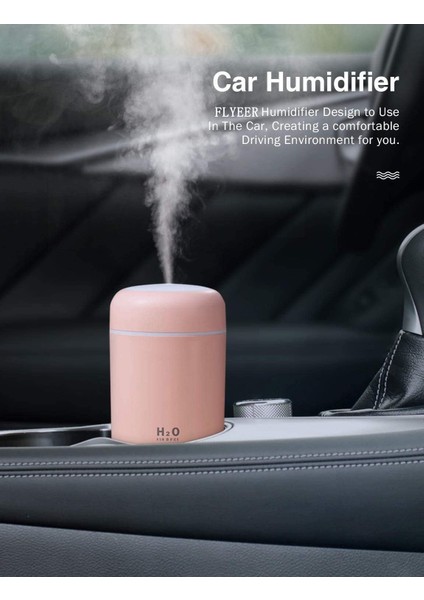 Hava Nemlendirici, 300ML Su Depolu Mini USB Ultrasonik Hava Nemlendirici, Otomatik Kapanma ve Araba, Ofis, Yatak Odası Için Daha Sessiz Renkli Gece Lambası Fonksiyonu (Yurt Dışından) modelleri