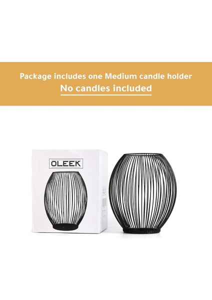 Şamdan, Oval Metal Şamdan Fener Şamdan, Modern Yaratıcı Demir Şamdan, Oturma Odası Için Vintage Mumluk, Yatak Odası, Yemek Masası Dekorasyonu, Siyah (Yurt Dışından) indirimleri