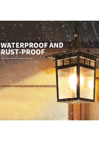 Dış Mekan Asma Lamba, Galvanizli Çelik Sarkıt, Şeffaf Cam Avize, Soket: E27, Avlu Koridor Koridor Dekoru Bahçe Dış Mekan Asma Lamba (Yurt Dışından) fırsatları