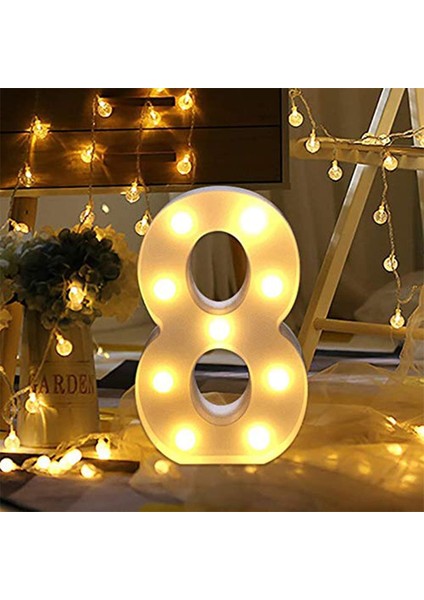 Light Up Dijital LED Numarası Işıkları, Iç Mekan Dekorasyon Işıkları Için Mektup Işıkları, Parti Düğün Ev Bar Dekorasyon Işıkları (Yurt Dışından)