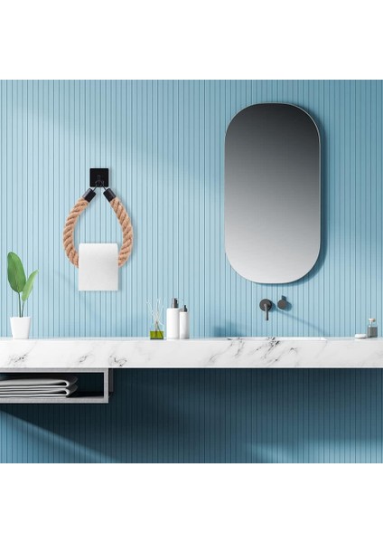 Tuvalet Kağıdı Tutucusu, Kare Mat Siyah Delmeyen Ipli ve Yapışkanlı Kancalı Tuvalet Kağıdı Tutucusu, Vintage Banyo Dekorasyonu, Banyo Aksesuarları Için Havluluk (Yurt Dışından) fiyatları