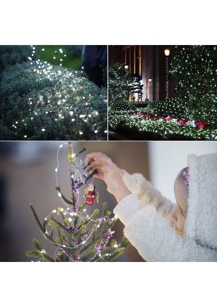 2 X10M Kontrollü Işık LED Çiçek Halkası 100 LED Uzaktan Kumanda Zamanlayıcı Fonksiyon IP65 Noel Düğün Partisi (Beyaz) (Yurt Dışından) indirimleri