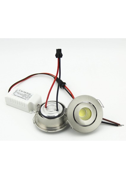 Saten Nikel Mini Koltuk Ayarlanabilir Dolap Lambası 3W (Yurt Dışından) modelleri