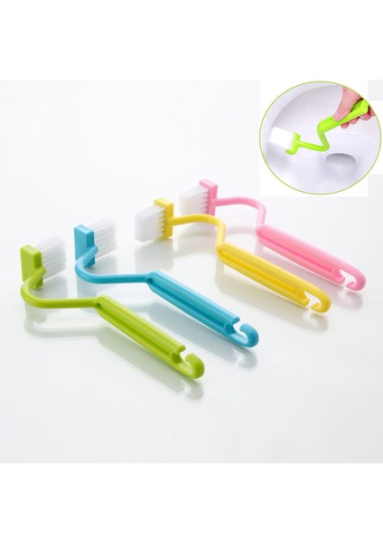 Fırçalar Eqlef Tuvalet Fırçaları Kavisli Plastik Tuvalet Fırçası Temiz Tuvalet Köşesi (3 Parça) (Yurt Dışından)