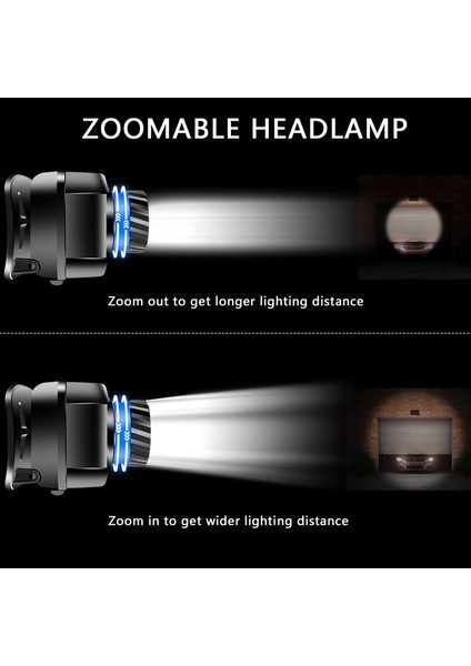 LED Far, Yakınlaştırılabilir Hafif Sensör USB Şarj Edilebilir Kafa Feneri, Kamp, Bisiklete Binme, Tırmanma, Avcılık, Balık Tutma, Koşu Için Güçlü Su Geçirmez Kafa Fenerleri (Yurt Dışından) modelleri