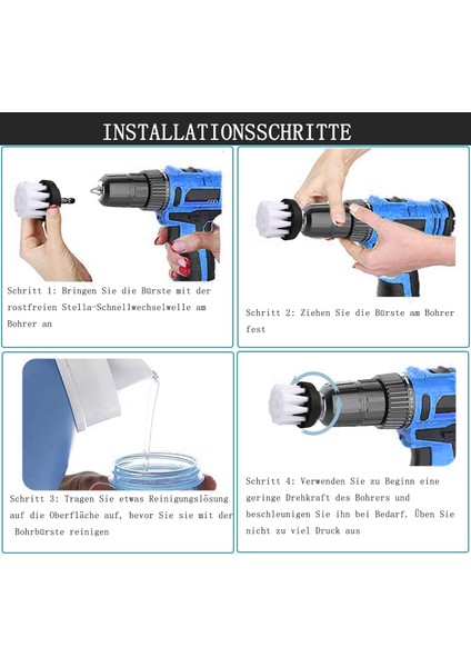 Fırçalar Brush Ataşman Matkap Seti, 5 Parçalı Matkap Fırça Seti, Ataşman Temizleme Fırçası, Jant Fırçası, Ovalayıcı (Yurt Dışından) modelleri