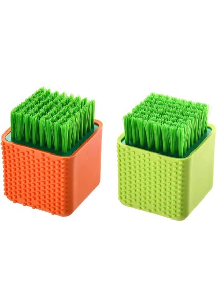 Fırçalar 2 Paket Silikon Çamaşır Fırçası Ovma Çok Amaçlı Ev Bezi Yıkama Fırçası Çift Kullanımlı Ovma Fırçası Giysi Iç Giyim Ayakkabı Için Yumuşak Plastik Temizleme Aracı (Yurt Dışından)