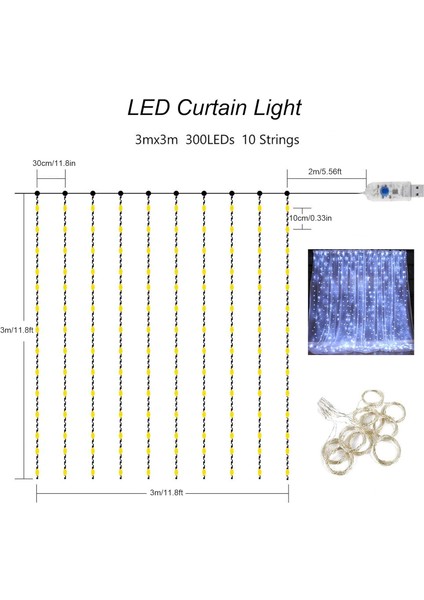 LED Işık Dize Işık Perdesi LED Işık Dize Perdesi, Noel Için Su Geçirmez Dekorasyon, Parti Dekorasyonu, Iç Aydınlatma (Yurt Dışından) fırsatları