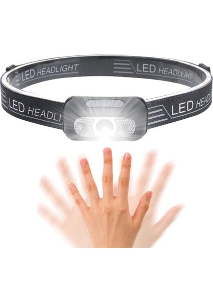 USB ile Şarj Edilebilen Hareket Sensörlü Far - 5 Ayarlanabilir Modla Ultra Parlak - Ipx5 Su Geçirmez (Yurt Dışından)