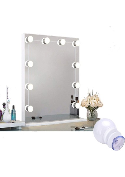 Hollywood Makyaj Aynası Için LED Şerit Işık Seti, Duvara Monte Ayna, Güç Kaynağı ile Takılabilir Makyaj Aynası Lambaları, 3 Renk Modu (Yurt Dışından)