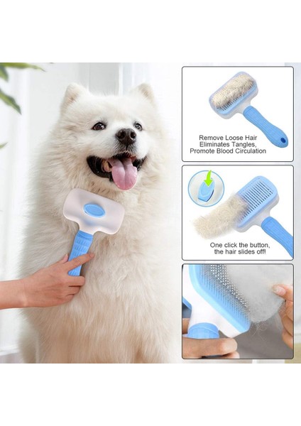 Brush Atlamia Köpekler ve Kediler Için Masaj Peletli Kendi Kendini Temizleyen Pürüzsüzleştirici Fırça (Yurt Dışından) modelleri