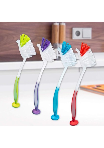 Fırçalar Vantuzlu, Yumuşak Tutuşlu Saplı ve Çizilmez Kıllara Sahip 4 Bulaşık Fırçası Seti (Rastgele Renkler), Tava ve Mutfak Lavabosu Temizleme Fırçaları (Yurt Dışından) indirimleri