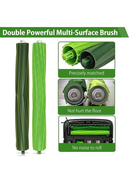 Irobot Roomba S9 (9150) S9+ S9 Plus (9550) S Serisi Elektrikli Süpürge Çift Yüzeyli Kauçuk Fırçalar Için QOO100 Fırçalar Yedek Parçalar Lokıua (Yurt Dışından) fırsatları