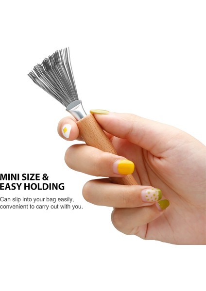 Fırçalar 2'li Paket Saç Fırçası Temizleyici Temizleme Araçları Tarak Temizleyici Saç Fırçası Temizleyici Tarak Fırça Mini Epilasyon Fırçası Ahşap Saplı Tel Tırmık (Yurt Dışından) fırsatları