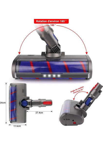 Dyson V7 V8 V10 V11 Için QOO100 Fırçalar Yedek Fırça Dyson V7 V8 V10 V11 Serisi ile Uyumlu Elektrikli Süpürge Fırçası (Yurt Dışından) fiyatları