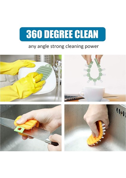 Fırçalar 2 Parça Esnek Sebze Fırçası Meyve ve Sebze Temizleme Fırçaları Patates Ovucu Ürünleri ve Sebze Fırçası Havuç Desenli Mutfak Temizleme Araçları (Turuncu, Yeşil) (Yurt Dışından) indirimleri