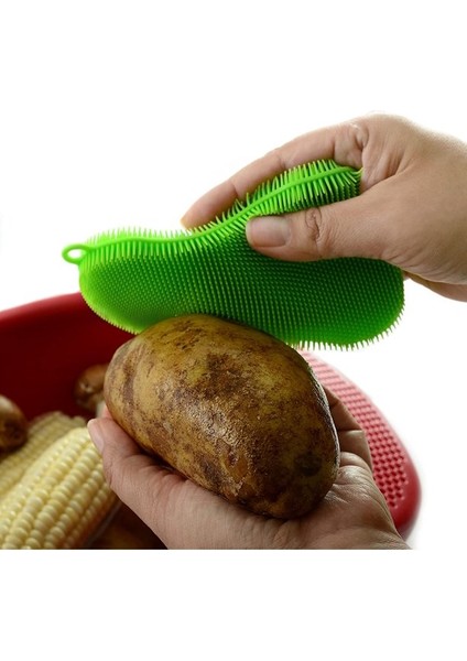 Fırçalar Mutfak Temizleme Araçları Silikon Papyon Bulaşık Fırçası, Yeşil (Yurt Dışından) fiyatları