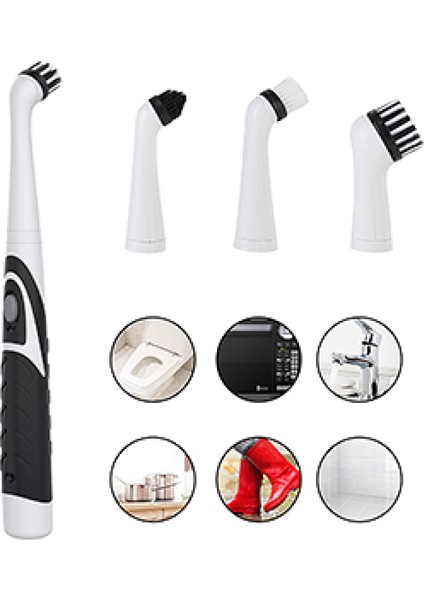 Fırçalar Elektrikli Temizleme Fırçası Salınımlı Temizleme Aracı Süper Güç Sonic Scrubber Akülü 4 Kafalı Banyo Duvar ve Mutfak Için (Yurt Dışından) modelleri
