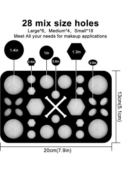 Fırçalar 28 Delikli Makyaj Fırçası Kurutma Rafı, Tezgah Üstü Kurutma Tutma, Katlanır Makyaj Fırça Tutucu, Hava Ağacı Kule Standı Organizatör Mat ile Birlikte Gelir (Yurt Dışından) indirimleri