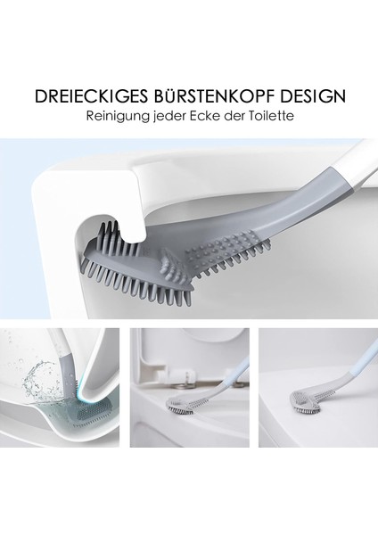 Fırça Tuvalet Fırçası 360 Golf Tuvalet Fırçası Tutucu Seti, Banyo Uzun Saplı Tuvalet Temizleme Fırçası, Duvara Monte (Yurt Dışından) fiyatları