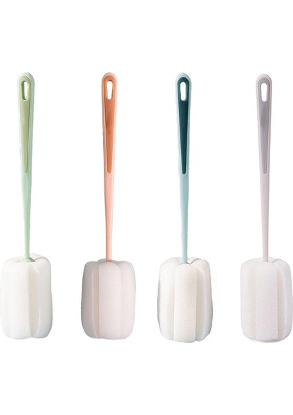 Fırçalar 4 Parça Sünger Temizleme Fırçası Gözlük Fırçası Saplı Sünger Gözenekli Sünger Kafa Güçlü Emiş Kapasitesi Sürahilere Uygun Su Şişeleri Bardaklar Kaseler Tabaklar (Yurt Dışından)