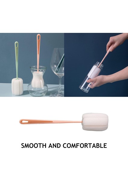 Fırçalar 4 Parça Sünger Temizleme Fırçası Gözlük Fırçası Saplı Sünger Gözenekli Sünger Kafa Güçlü Emiş Kapasitesi Sürahilere Uygun Su Şişeleri Bardaklar Kaseler Tabaklar (Yurt Dışından) fiyatları