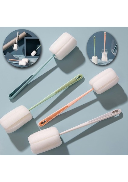 Fırçalar 4 Parça Sünger Temizleme Fırçası Gözlük Fırçası Saplı Sünger Gözenekli Sünger Kafa Güçlü Emiş Kapasitesi Sürahilere Uygun Su Şişeleri Bardaklar Kaseler Tabaklar (Yurt Dışından) indirimleri