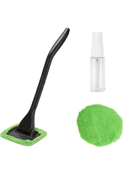 Fırçalar Pencere Ön Cam Temizleme Aleti Mikrofiber Bez Araba Temizleme Fırçası Ayrılabilir Saplı Otomatik Iç Cam Silecek Iç Aksesuarları Araba Temizleme Seti (Yurt Dışından)